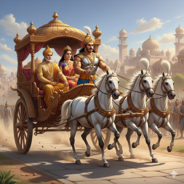 Kamsa as a charioteer